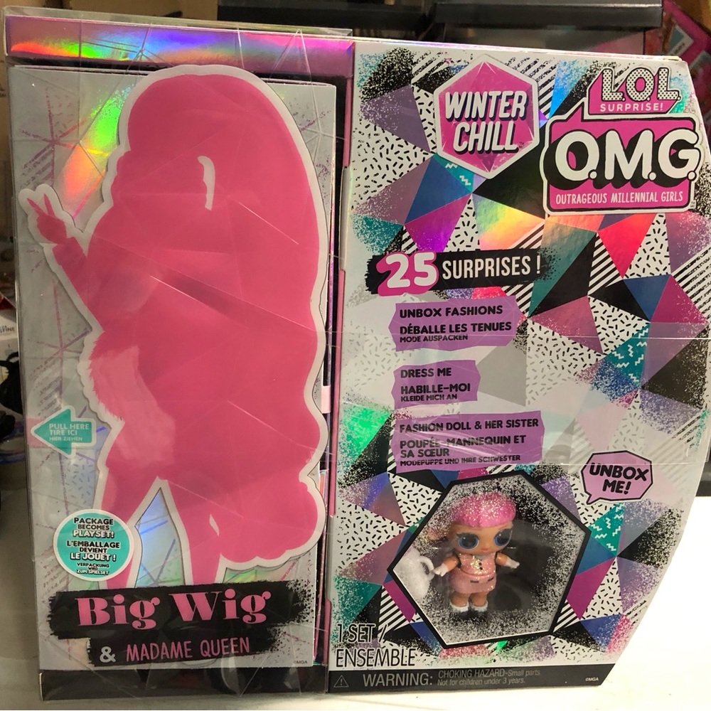LOL Surprise OMG Winter Chill Big Wig Fashion Doll & Madame Queen Doll